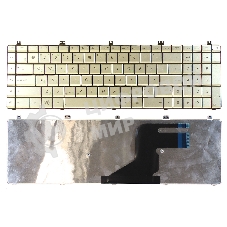 Клавиатура для ноутбука Asus N55 N55S N75 N75S серебристая