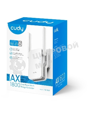 Повторитель беспроводного сигнала Cudy RE1800 AX1800 10/100/1000BASE-TX/Wi-Fi белый