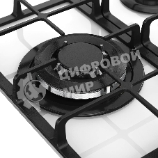 Варочная поверхность Monsher MGG 43 Blanc, газ, High-Tech, 45 см, автоматический электроподжиг, газ-контроль, форсунки под сжиженый газ, SABAF конфорки, чугунные решетки, белый