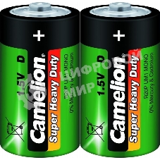 Элемент питания солевой Camelion R R20 (шринка 2шт) 1.5 В