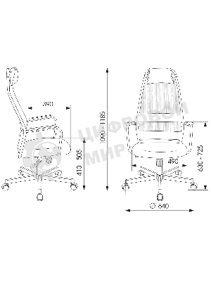 Кресло игровое Zombie ONE черный TW-01 3C11 сетка/ткань с подголов. крестовина металл