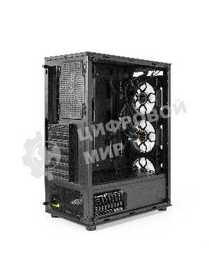 Компьютерный корпус Miditower ExeGate i3 BASE-NPX700 (ATX, БП 700NPX с вент. 12 см, с окном, 1*USB+1*USB 3.0, аудио, 4 вент. 12см с RGb подсветкой)