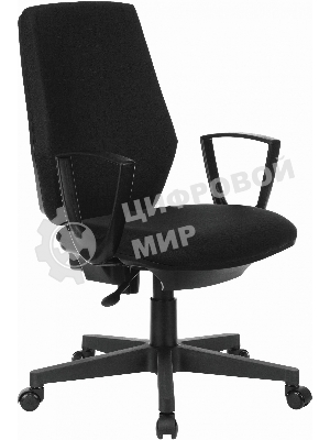 Кресло Бюрократ CH-545 черный, экокожа, 120 кг, механизм качания