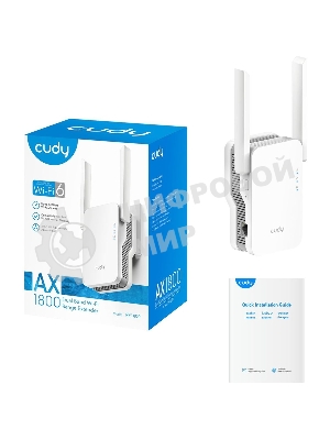 Повторитель беспроводного сигнала Cudy RE1800 AX1800 10/100/1000BASE-TX/Wi-Fi белый