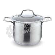 Кастрюля KELLI KL-4224 9,0 л КАСТРЮЛЯ Объем 9 л Высокачественная нержавеющая сталь 5-ти слойное капсульное дно Подходит для индукции Стеклянная жаропрочная крышка с паровыпуском диаметром 24 см Удобные термостойкие клепаные ручки Матовая внутри и снаружи Мерная шкала внутри кастрюли