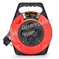 Удлинитель на катушке ExeGate EX286336RUS Master ECS-1-1B (4 евророзетки с заземлением, 10 м, защита от детей, защита от перегрузки, 3х1,0 мм2, 10А/2.2 кВт)