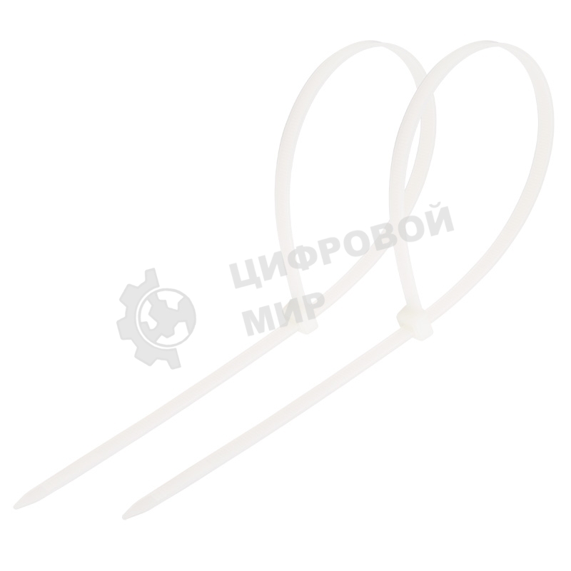 Хомут-стяжка кабельная нейлоновая Rexant 450 x4,8 мм, белая, упаковка 100 шт.