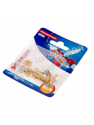 Клемма плоская Rexant, штекер - 6.3 мм, 1-1.5 мм², (РП-п 1.5-(6.3)/DJ611-6.3B), в упак. 10 шт.