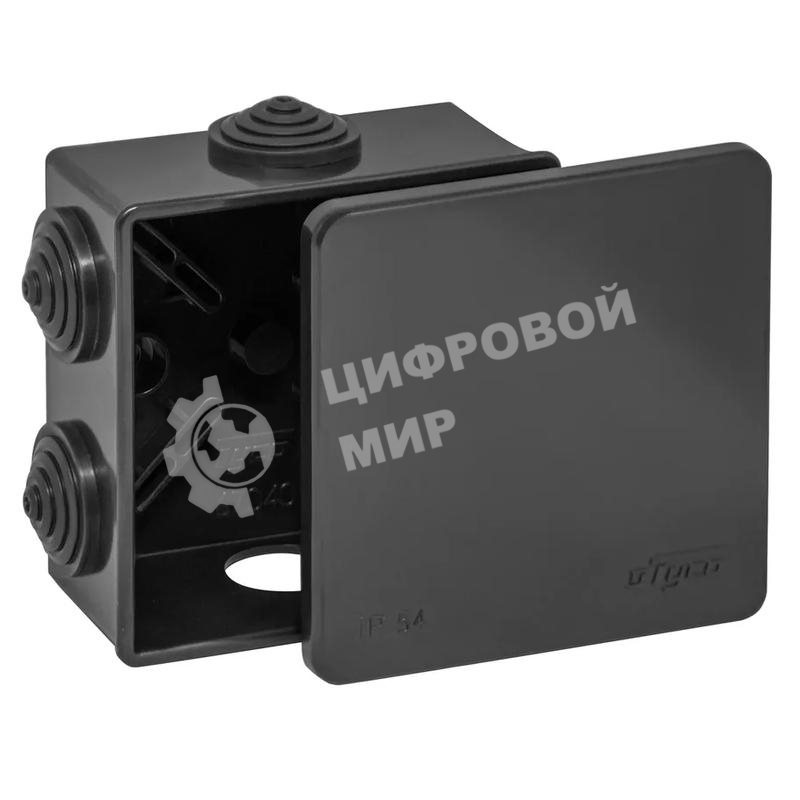 Коробка распределительная ОП 85х85х40мм УХЛ1 IP54 черный Ruvinil 67040Ч