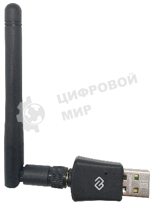 Сетевой адаптер WiFi Digma DWA-N300E N300 USB 2.0 (ант.внеш.съем) 1ант. (упак.:1шт)
