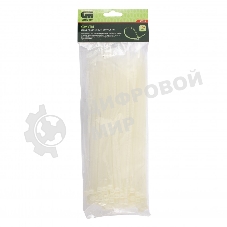 Хомуты Сибртех, 250 х 4,8 мм, пластиковые, белые, 100 шт.