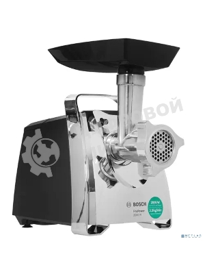 Мясорубка электрическая Bosch MFW67440 черный, 2000 Вт, 3.5 кг/мин, реверс, защита от перегрузки, насадки - 7