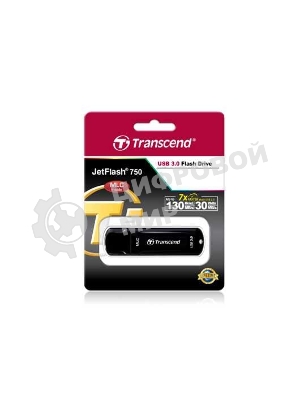 Флешка USB Transcend JetFlash 750 (TS32GJF750K), 32Gb, USB 3.0, R/W 130/30, черный