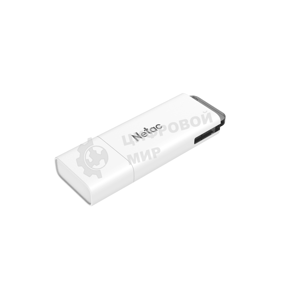 Флешка USB Netac U185 (NT03U185N-016G-20WH), 16Gb, USB 2.0, R/W 25/10, белый/серый