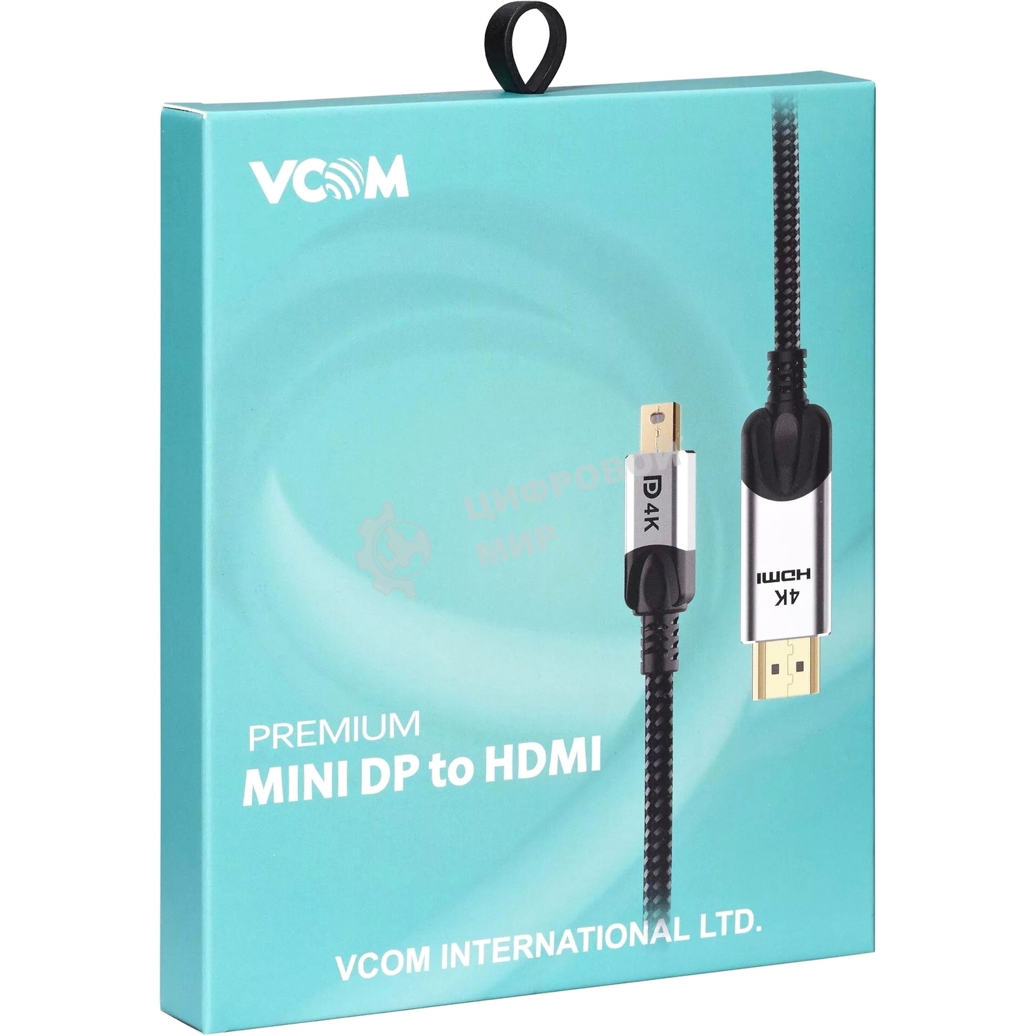 Кабель-переходник miniDisplayPort M-> HDMI M 4K@60Hz 1,5 м VCOM