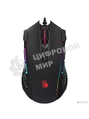 Мышь проводная A4Tech Bloody J90s черный, 8000 dpi, USB, кнопки - 12