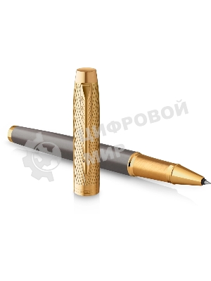Ручка роллер Parker IM Premium Pioneers T329 (2200955) Arrow Grey GT, F, черные чернила, подарочная коробка
