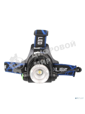 Фонарь Ultraflash налобный с аккумулятором E1336 3,7В, черный, 1LED, 4 Ватт, фокус, 2 ак 4 реж, сенсор, бокс