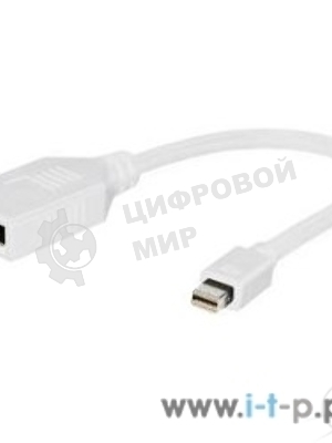 Переходник Gembird Переходник miniDisplayPort - DisplayPort, 20M/20F, 16см, белый
