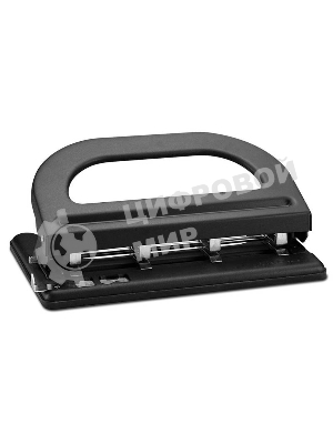 Дырокол Kw-Trio 09640, до 30 листов, черный, отверстий: 4, с линейкой