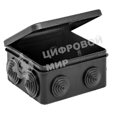 Коробка распределительная ОП 100х100х50мм (откид. крышка)УХЛ1 IP54 черный Ruvinil 67045Ч