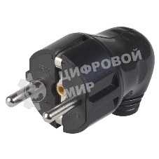 Вилка IEK EVP11-16-01-K02 ВПу11-02-Ст разборная угловая с з/к 16А черная