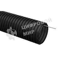 Труба гофрированная ПНД d16 мм с зондом черный (уп. 100 м) IEK CTG20-16-K02-100-1
