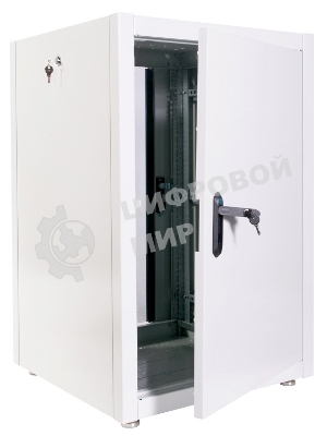Шкаф телекоммуникационный напольный ЭКОНОМ 18U (600 × 800) дверь стекло, дверь металл