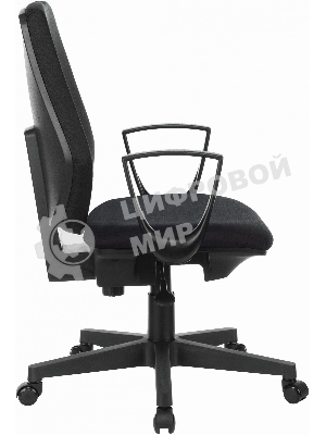 Кресло Бюрократ CH-545 черный, экокожа, 120 кг, механизм качания