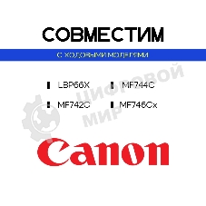 Картридж лазерный Sakura 055BK (3016C001) для Canon LBP66x/MF742C/MF744C/MF746Cx, черный, 2300 к. (чип без счетчика копий)