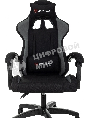 Кресло Zombie Void черный/серый, экокожа, 120 кг, механизм качания