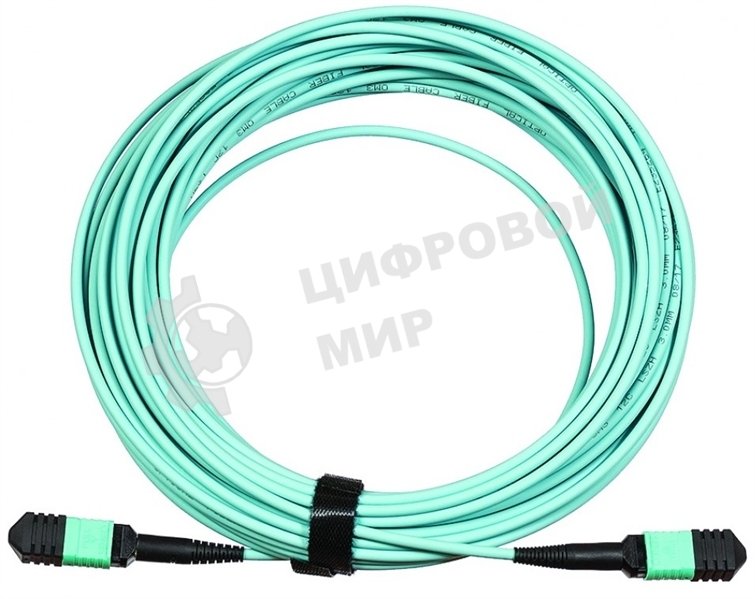 Сборка кабельная MPO-MPO, 12 волокон OM4, тип B (Key Up-Key Up), низкие потери, LSZH, 3 м, розовая