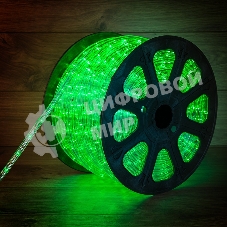 Дюралайт Neon-night LED, постоянное свечение (2W) - зеленый, 36 LED/м, бухта 100м