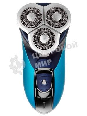 Электробритва роторная Starwind SSH 1525 реж.эл.:3 питан.:аккум. голубой/черный
