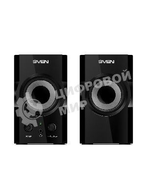 Акустическая система SVEN SPS-606, черный, акустическая система 2.0 (мощность 2x3 Вт(RMS))