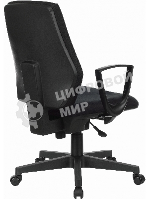 Кресло Бюрократ CH-545 черный, экокожа, 120 кг, механизм качания