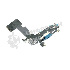 Шлейф с разъемом зарядки и микрофоном для Apple iPhone 13 синий