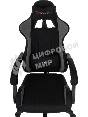 Кресло Zombie Void черный/серый, экокожа, 120 кг, механизм качания