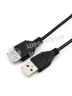 Кабель удлинитель USB 2.0 Гарнизон GCC-USB2-AMAF-1.8M, AM/AF, 1.8м, пакет