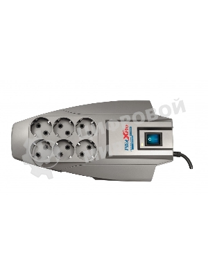 Сетевой фильтр Pilot X-Pro 7 м, 6 розеток, серый, коробка