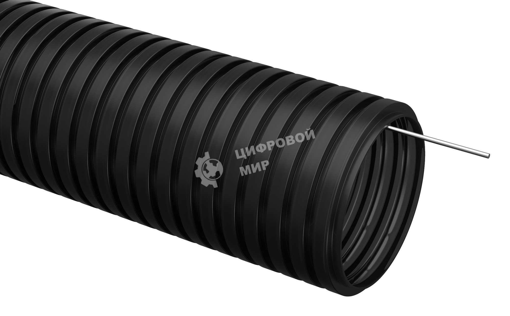 Труба гофр. IEK CTG20-25-K02-025-1 ПНД d 25 с зондом (25 м) черный