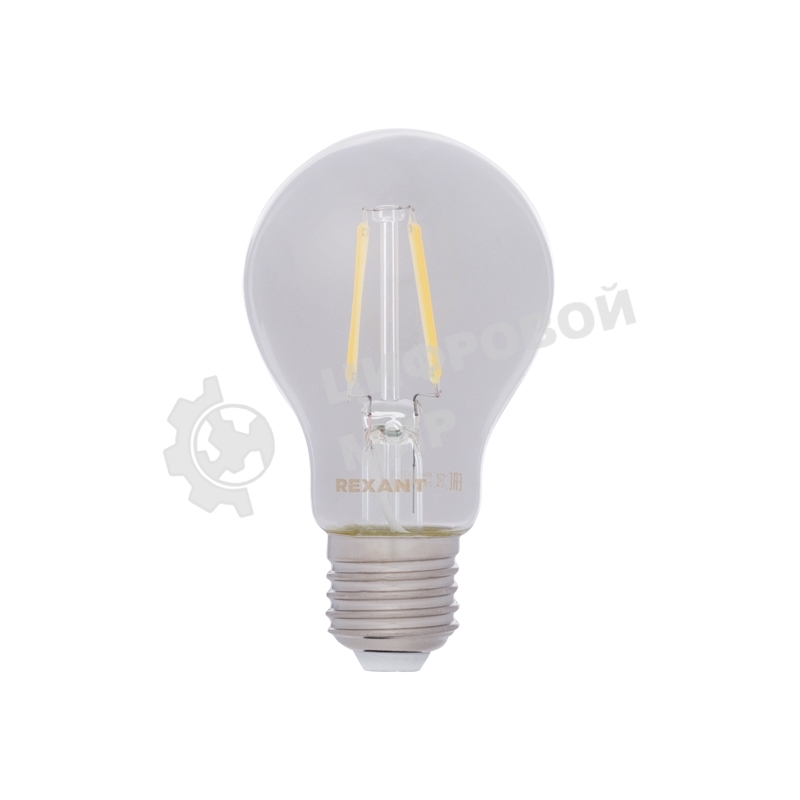 Лампа светодиодная филаментная Rexant Груша A60 11.5 Вт 1380 Лм 4000K E27 прозрачная колба