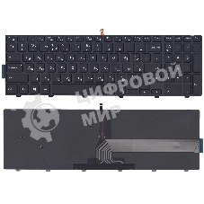 Клавиатура для ноутбука Dell Inspiron 15-3000 15-5000 5547 5521 5542 черная с подсветкой