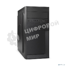 Компьютерный корпус Minitower ExeGate EX291139RUS BAA-105-01 (mATX, без БП, 2*USB, аудио, черный)