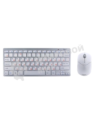 Комплект клавиатура+мышь Gembird KBS-7001-RU беспроводной, USB, 1600 DPI, белый