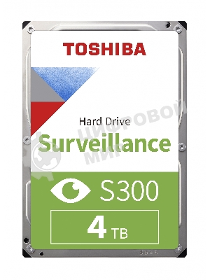 Жесткий диск Toshiba HDD SATA3 4Tb Surveillance S300 (SMR) 5400 256Mb (analog HDWT740UZSVA)