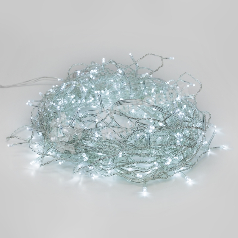 Гирлянда Светодиодный Дождь 1,5х1,5 м, свечение с динамикой, прозрачный провод, 230 В, диоды белые