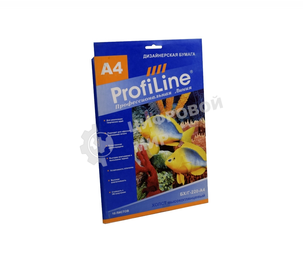 БХ/Г-220-А4-10 ХОЛСТ высокоглянцевый, 220г/м2, А4, 10л, 1440 dpi