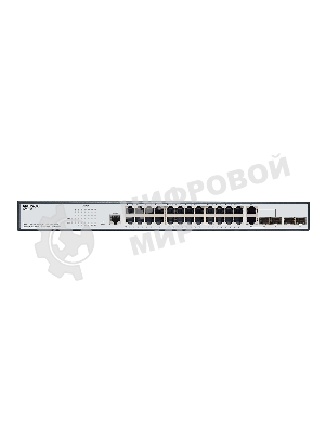 Коммутатор ORIGO Managed L2 Switch 24x1000Base-T PoE, 2x1000Base-X SFP, 2xCombo 1000Base-T/SFP, PoE Budget 250W, RJ45 Console, 19