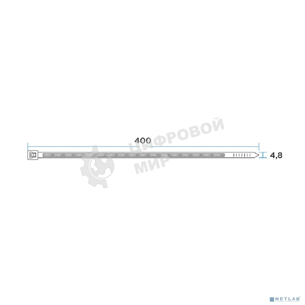 Хомут кабельный PROconnect 4.8х400 нейл. черный (уп. 100 шт)